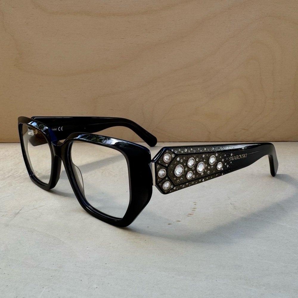 NEW Swarovski Black Crystal-Embellished Glasses